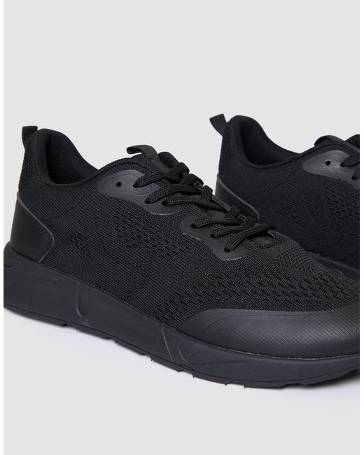 Threadbare Blue Textured Slip On Trainers for men