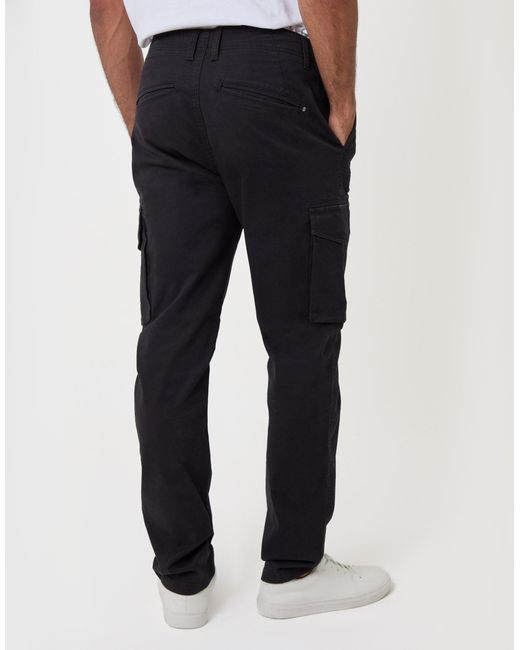Threadbare Black Slim Fit Cargo Style Trouser for men
