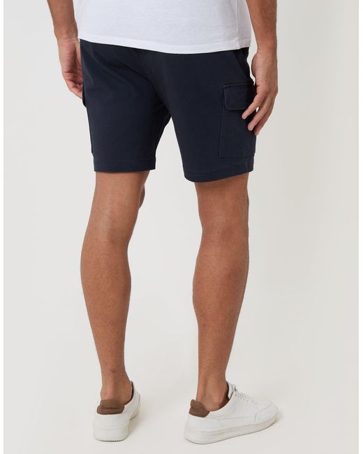 Threadbare White Shorter Length Elasticated Waist Stretch Cargo Shorts for men