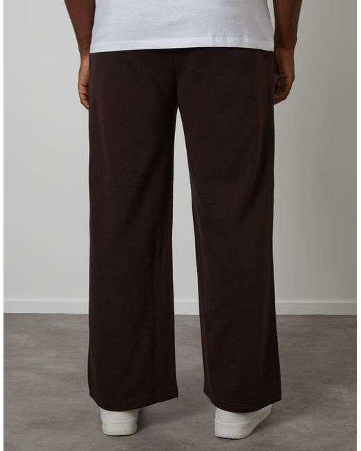 Threadbare Brown Wide Leg Joggers for men