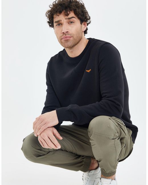 Threadbare Blue Crew Neck Sweatshirt for men