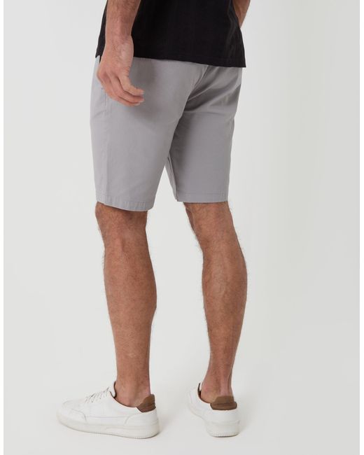 Threadbare Black Regular Fit Elasticated Waist Stretch Chino Shorts for men