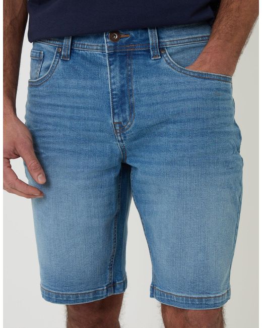 Threadbare Blue Denim Shorts for men