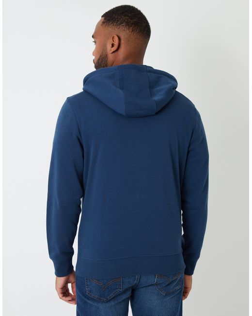 Threadbare Blue Zip-Through Hoodie for men