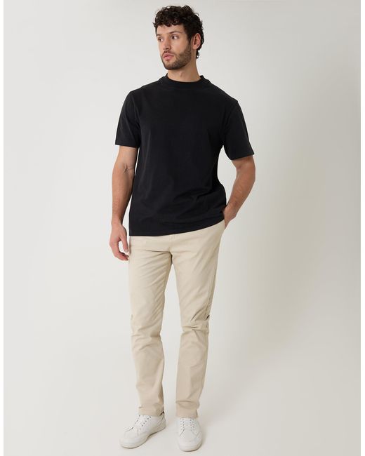 Threadbare Natural Slim Fit Cotton Blend Trousers for men