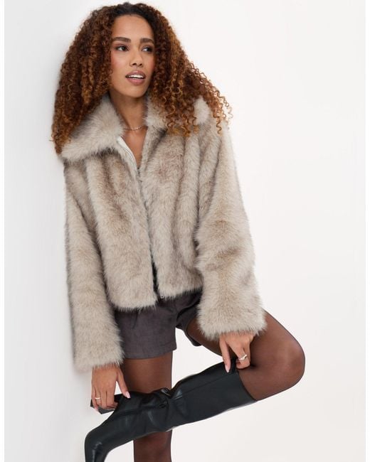 Threadbare Multicolor Faux Fur Zip Through Coat
