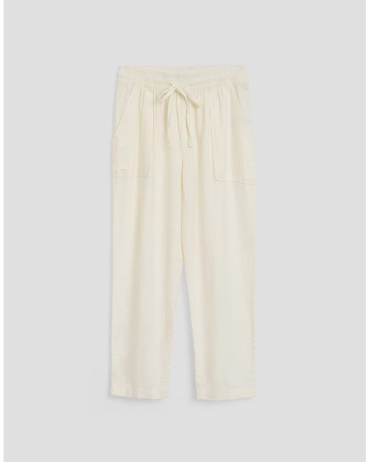 Threadbare Natural Linen Blend Drawstring Trousers