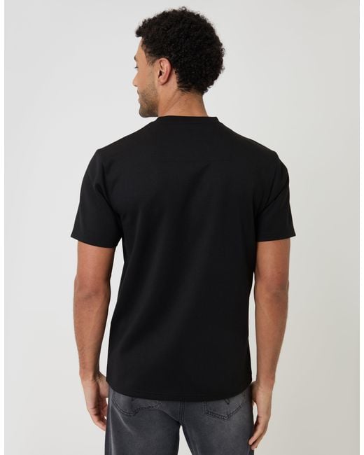 Threadbare Black Scuba T-Shirt for men
