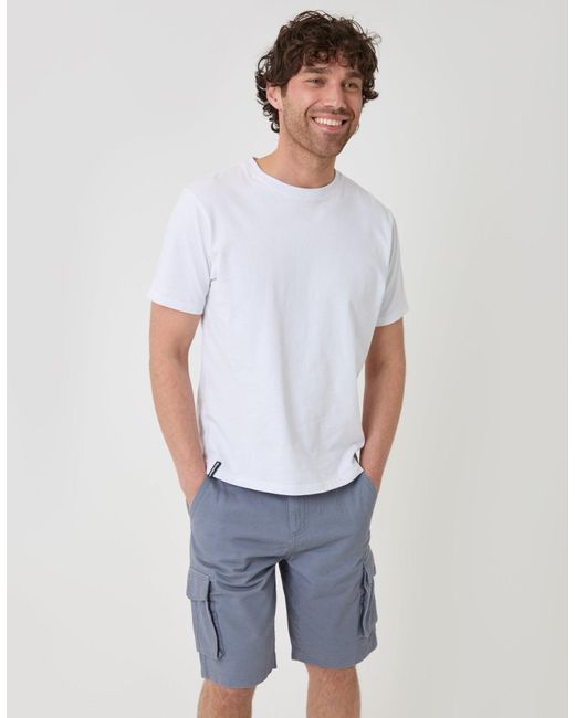 Threadbare White Cargo Shorts for men