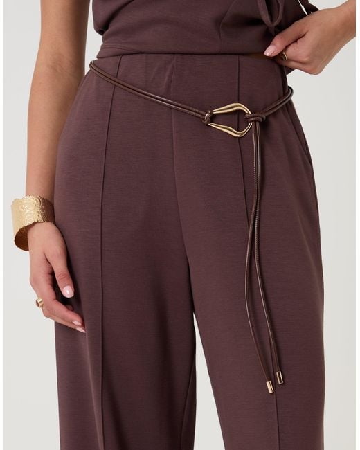 Threadbare Purple Faux Leather Rope Belt