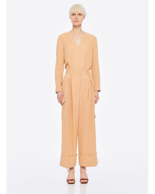 tibi nylon cargo pant
