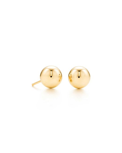 Tiffany Co Beads Earrings In 18k Gold 8mm Diameter Tiffany Co Metallic Beads Earrings In 18k Gold 8mm Diameter Lyst