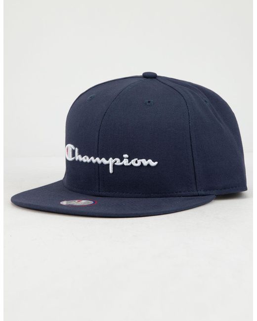 champion script hat