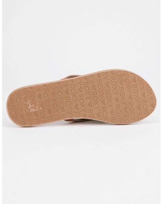 roxy jyll flip flops tan
