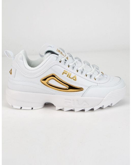 Fila Disruptor 2 Metallic Accent Womens Shoes Gold Fila Disruptor 2 Metallic Accent Womens Shoes Gold