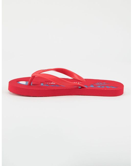 Champion Rubber Flip King Script Red Mens Sandals for Men - Lyst