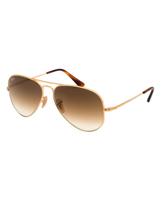 Ray-Ban Rb3689 Aviator Gold & Light Brown Gradient Sunglasses - Lyst
