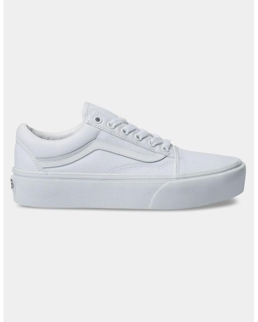 all white vans platform