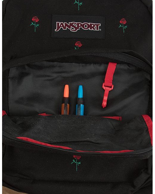 Jansport Suede Right Pack Expressions Embroidered Roses Backpack in