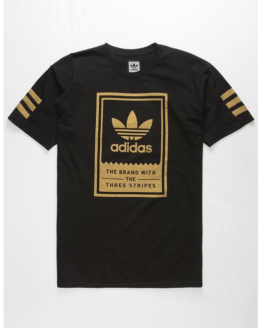 Lyst - Adidas Gold Classic Mens T-shirt in Black for Men