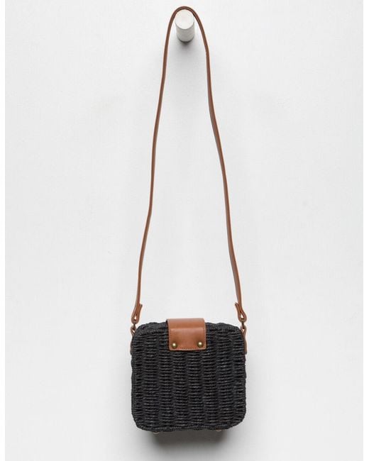 Women S Black Gimmie Some Straw Crossbody Bag Women S Black Gimmie Some Straw Crossbody Bag