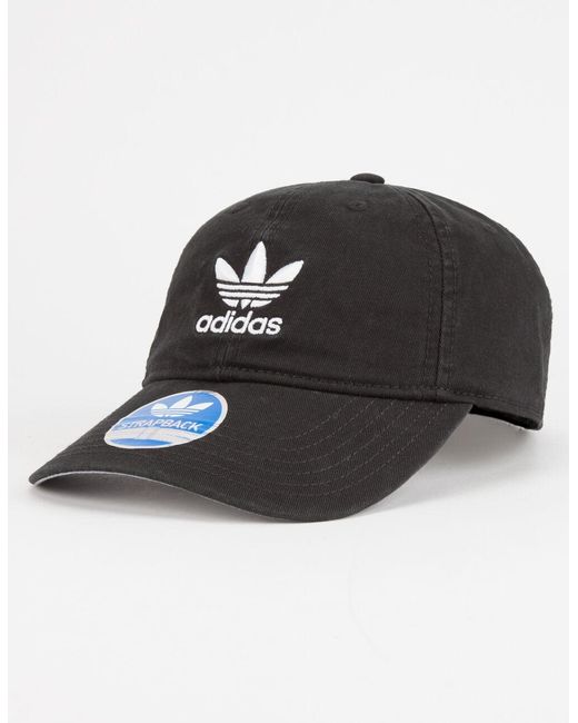 black adidas dad hat