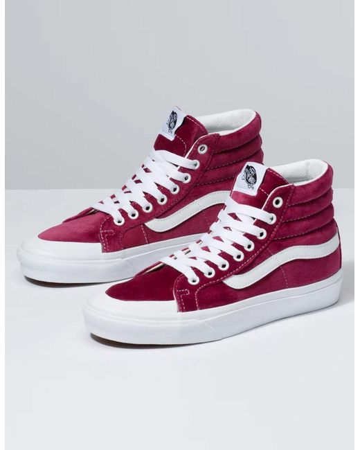 vans sk8 hi velvet burgundy