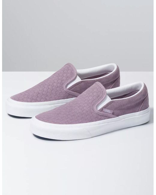 vans lilac slip on