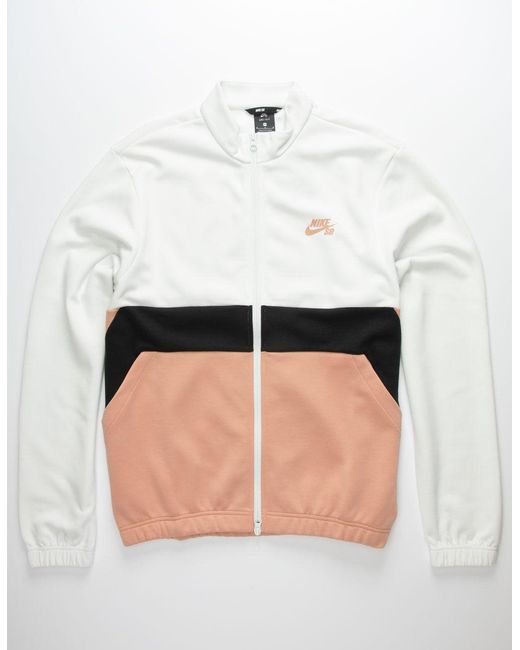 white nike dri fit jacket