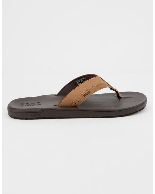MENS REEF LEATHER SMOOTHY BROWN TOE POST FLIP FLOPS SANDALS UK SIZE | eBay