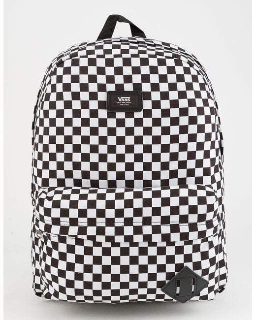 vans old skool ii black & white checker backpack