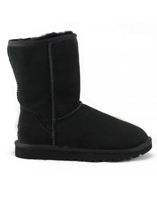 UGG Leather Classic II Shearling-Lined Boots in Black - Save 63% - Lyst
