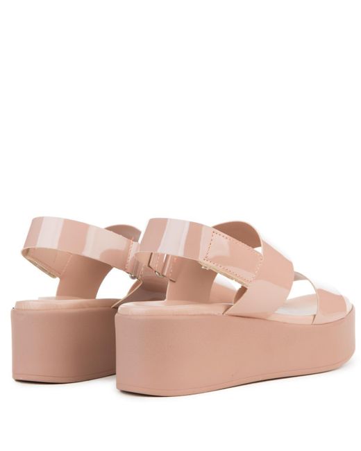 Steve Madden Rubber Rachel Dark Blush Patent Platform Sandals in Pink - Lyst