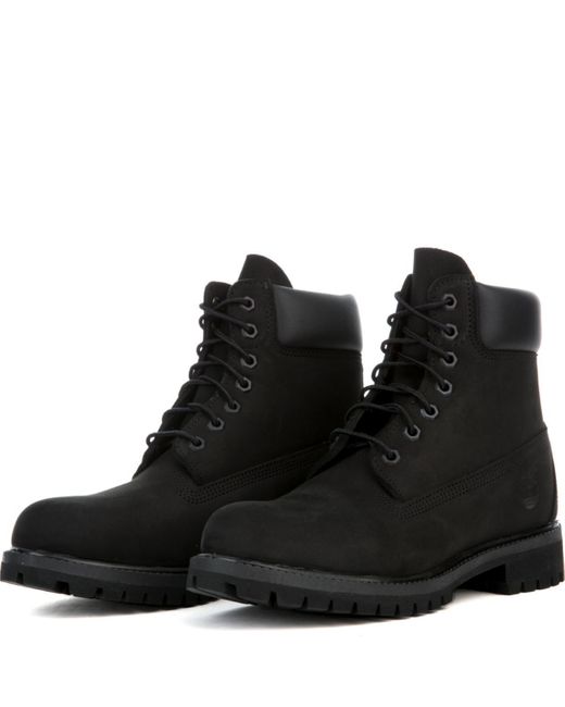 premium shearling 6 inch boot for men in black