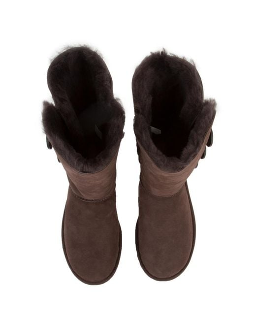 chocolate brown bailey button uggs