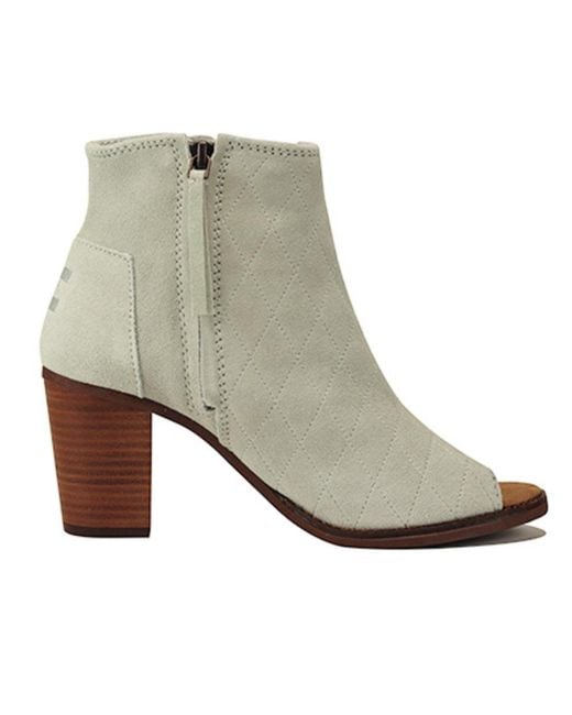 gray open toe booties