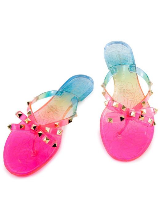 studded bow tie sandals