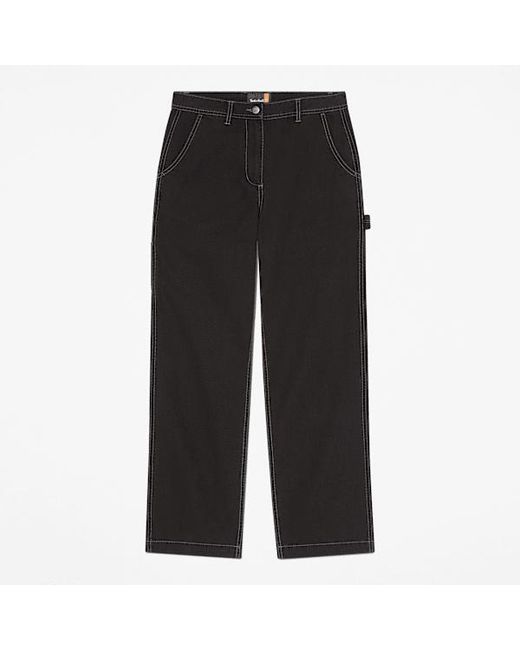 Timberland Black Canvas Straight Trouser For