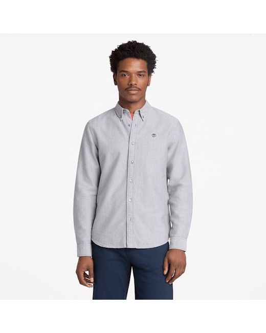Timberland Gray Oxford Shirt For for men