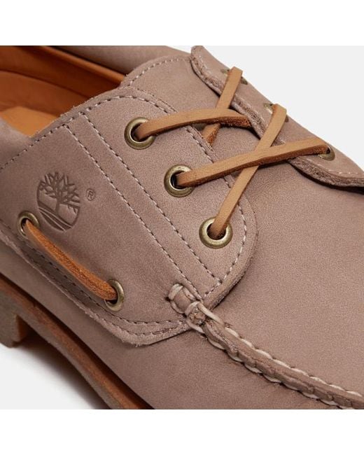 Timberland Brown All Gender Lake House 3-Eye Lug Boat Shoe for men