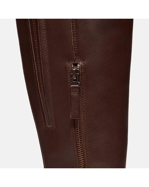 Timberland Brown Verona Square Tall Side Zip Boot For