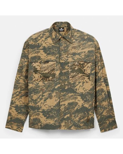 Timberland Green Camo Overshirt