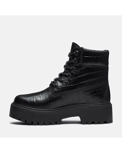 Timberland Black Stone Street Platform 6-Inch Boot For