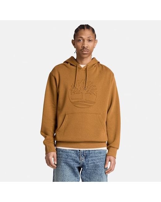 Timberland Brown Wareham Tree Logo Patch Hoodie For for men