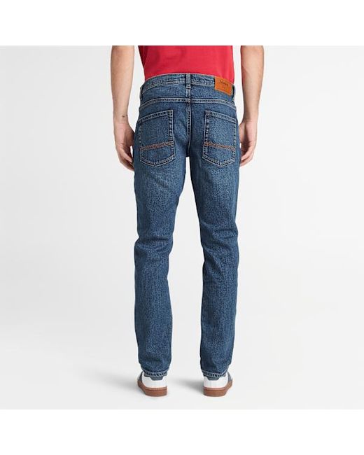 Timberland Blue Slim Stretch Denim Trouser For for men