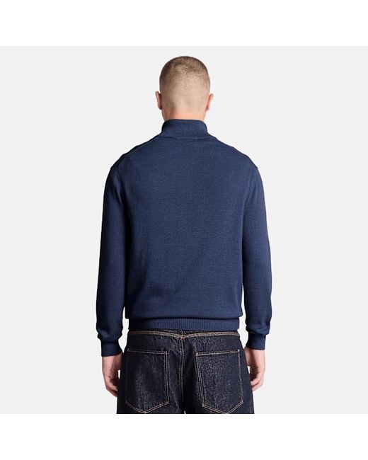Timberland Blue Williams River Cotton Quarter-Zip Jumper For for men