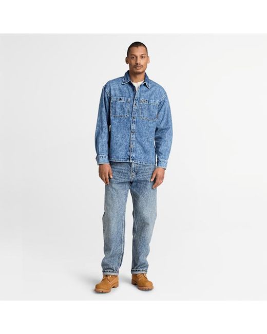 Timberland Blue Relaxed Denim Trouser For for men