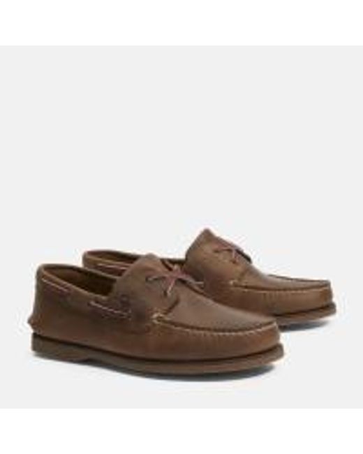 Timberland Brown Classic 2-Eye Boat Shoes for men