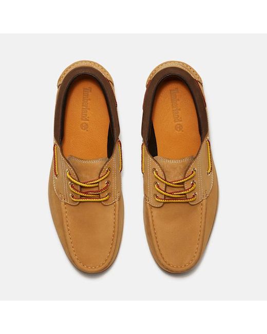 Timberland Brown Authentic 3-Eye Boat Shoe For for men