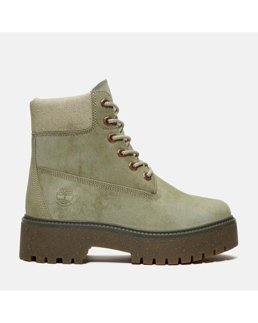 Timberland Stone Street 6-inch Waterproof Platform Boot For Women In Light Green, Woman, Green, Size: 4